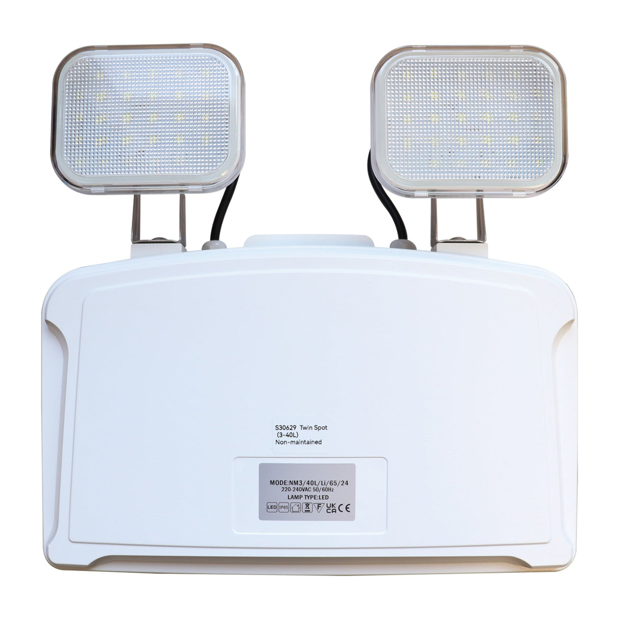 LumiLife Indoor Non-Maintained Emergency LED Twin Spot Bulkhead
