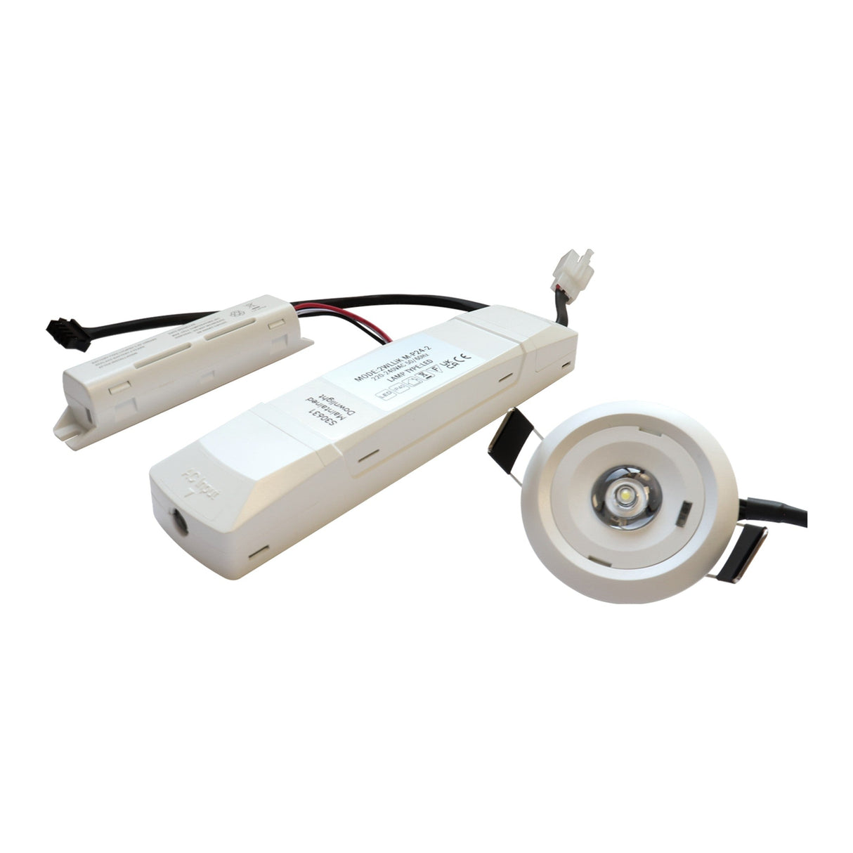 LumiLife 2.5W LED Maintained Surface Emergency Downlight - White