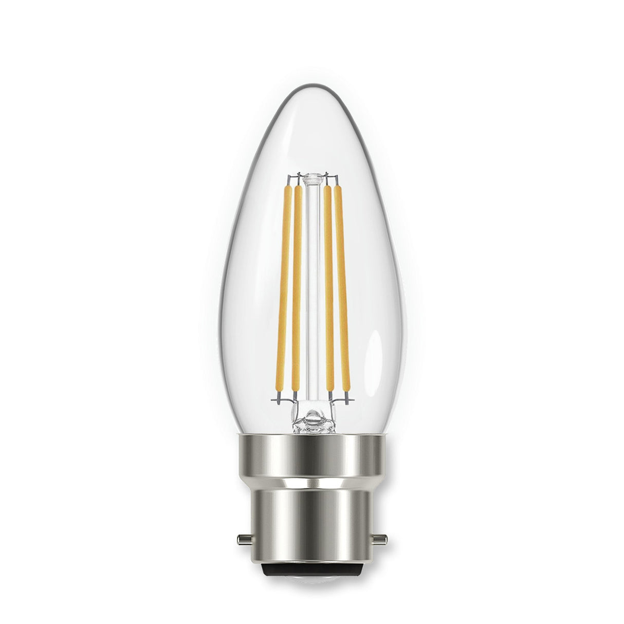 Energizer 5W Dimmable LED Candle Filament Bulb - Cold White, B22, 4000K
