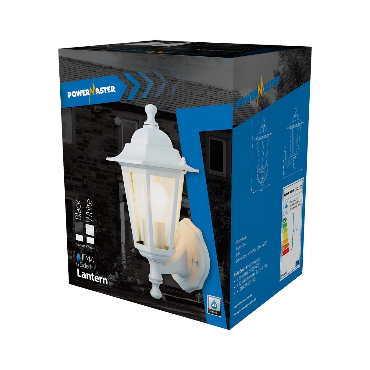 PowerMaster IP44 6-Sided Lantern - White