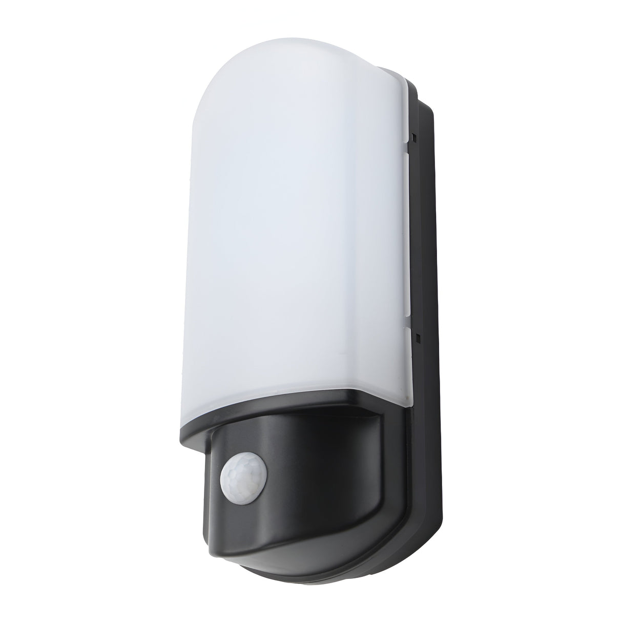 The PowerMaster 10W LED Outdoor PIR Motion Sensor Bulkhead offers energy-efficient lighting with a motion sensor discreetly located at its dark base for enhanced security. Its frosted white top ensures eco-friendly illumination and adds a sleek touch to any outdoor space.