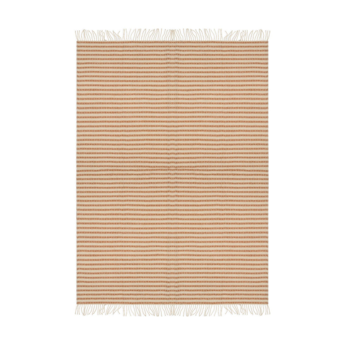 Sanval Striped Wool Throw - Rust