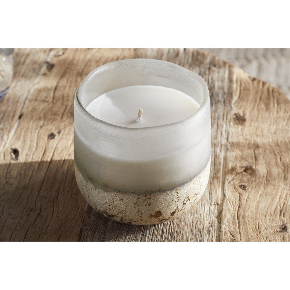 Sea Salt & Moss 1 Wick Scented Candle - Aged Smoke