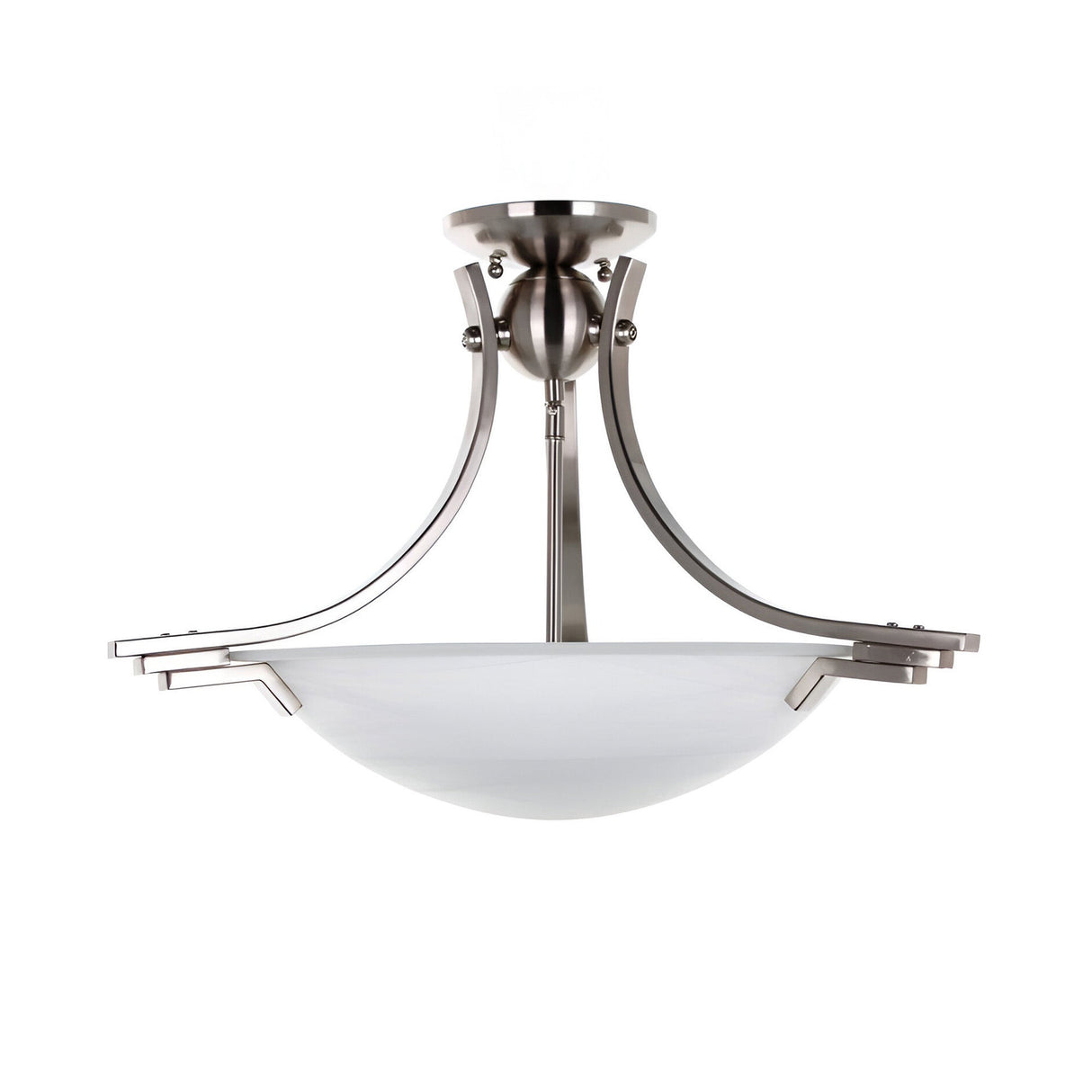 Bloomline 2 Light Semi-Flush Ceiling Light - Nickel