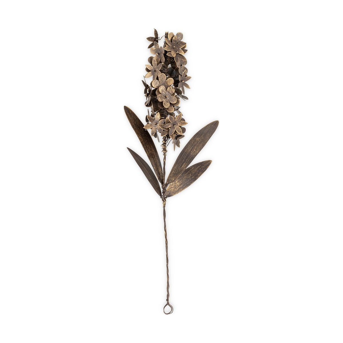 Svara Hyacinth Faux Flower Stem - Antique Brass