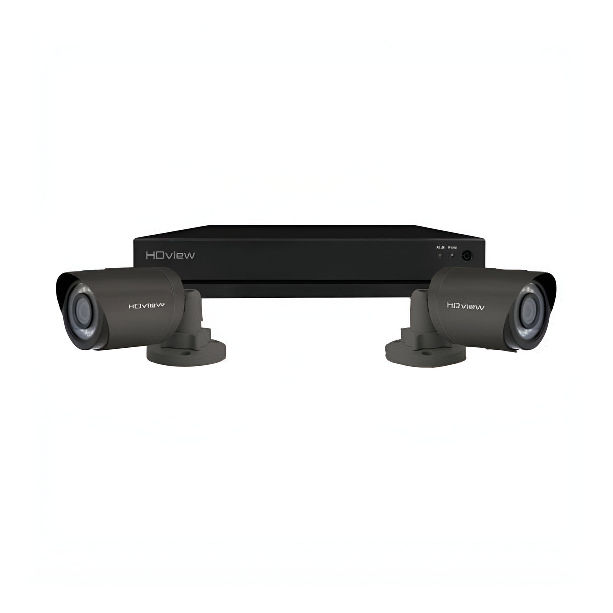 4 Channel 4MP 500GB 2 Bullet Camera Kit - Grey