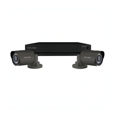 4 Channel 4MP 500GB 2 Bullet Camera Kit - Grey