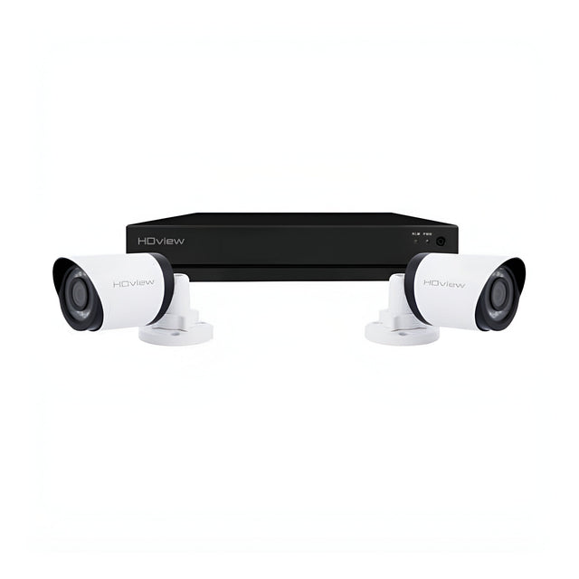 4 Channel 4MP 1TB 2 Bullet Camera Kit - White