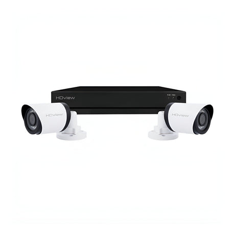 4 Channel 4MP 2TB 2 Bullet Camera Kit - White