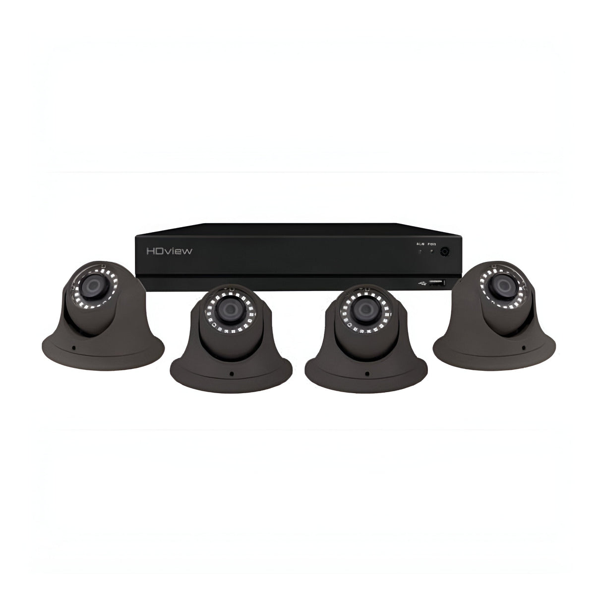 4 Channel 4MP 4TB 4 Dome Camera Kit - Grey