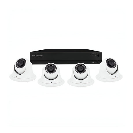 4 Channel 4MP 2TB 4 Dome Camera Kit - White