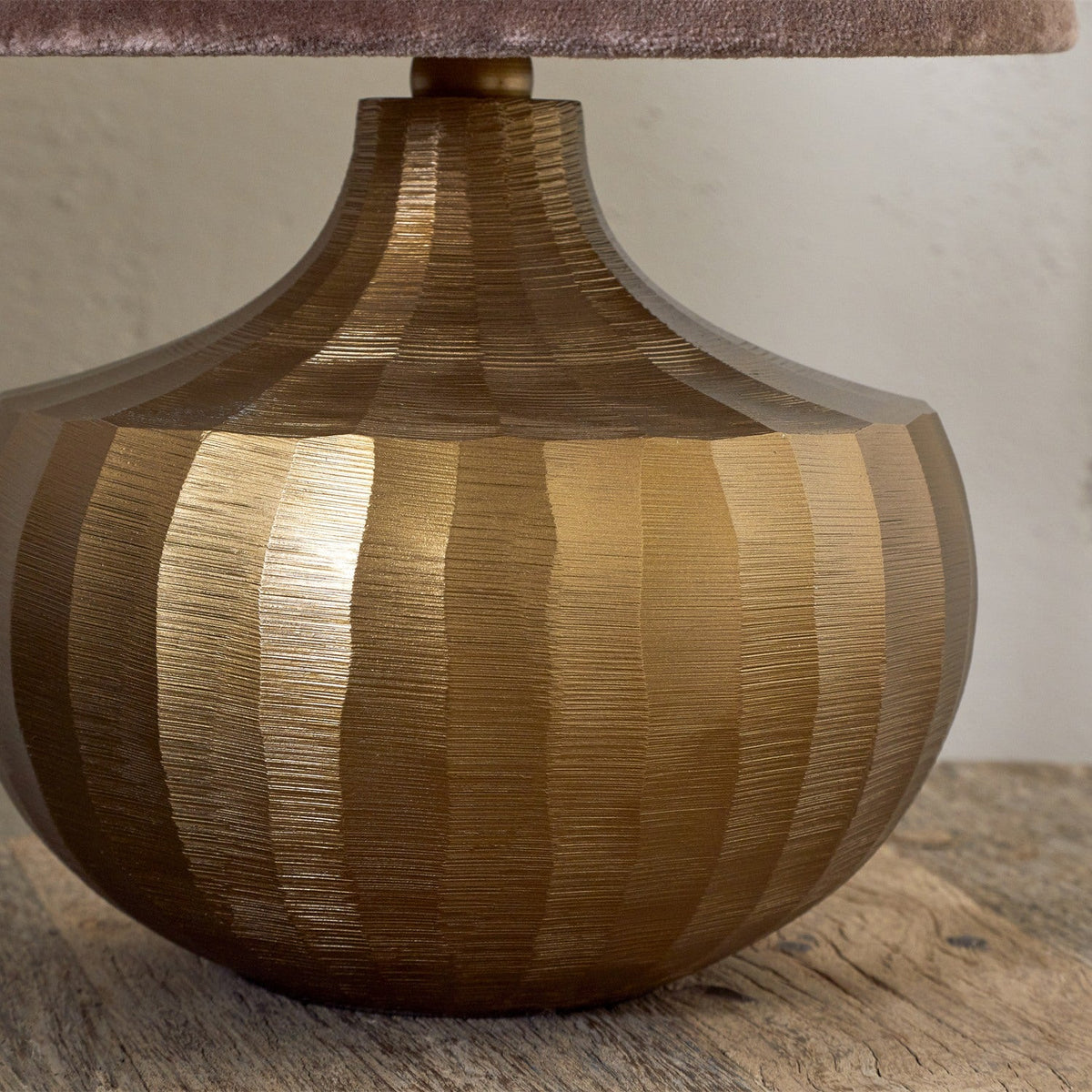 Sakiti Cast Aluminium Table Lamp Base - Antique Brass