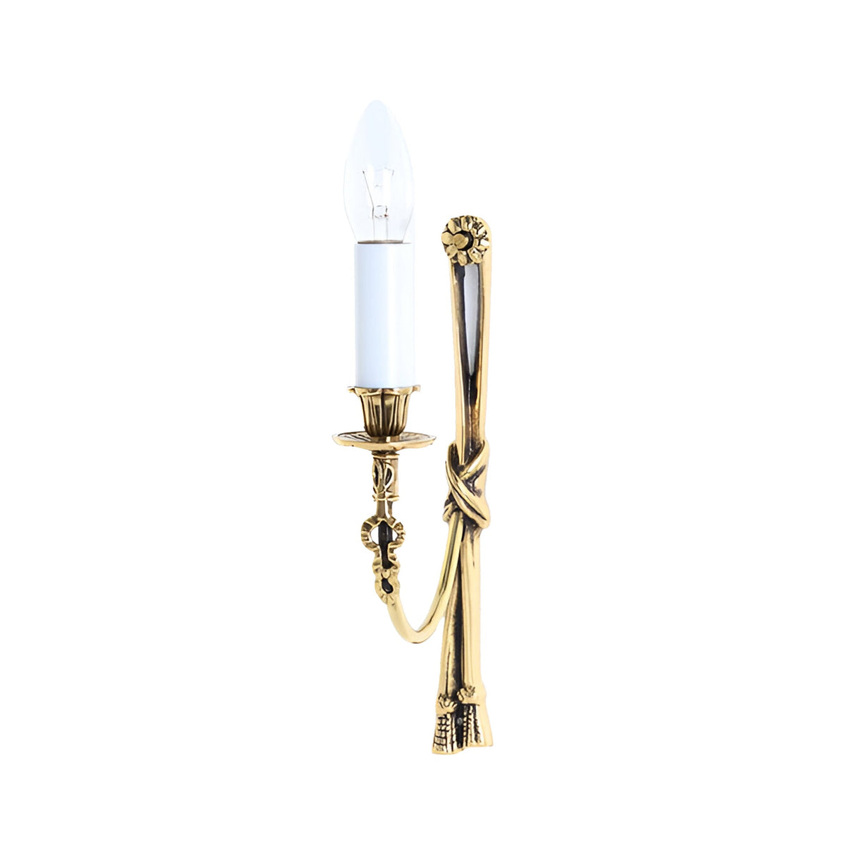 Ridmore 1 Light Solid Brass Tassel Wall Light - Polished Brass