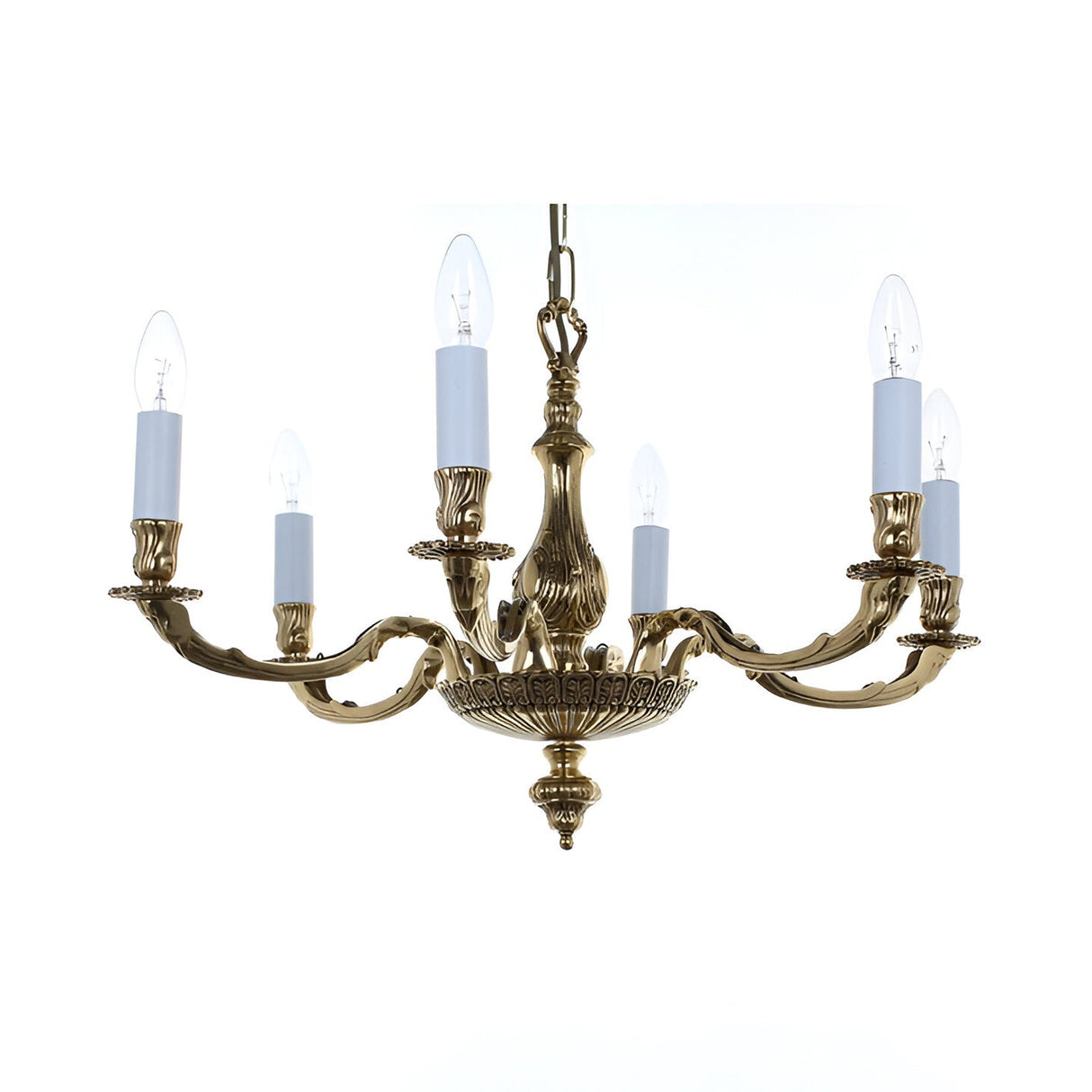Glanmore 6 Light Solid Brass Chandelier - Polished Brass
