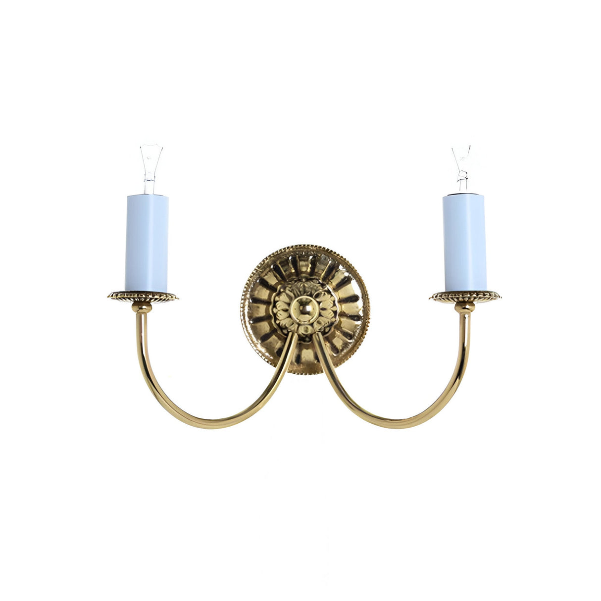 Helio 2 Light Solid Brass Wall Light - Polished Brass