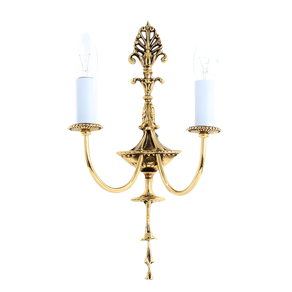 Everra 2 Light Solid Brass Wall Light - Polished Brass