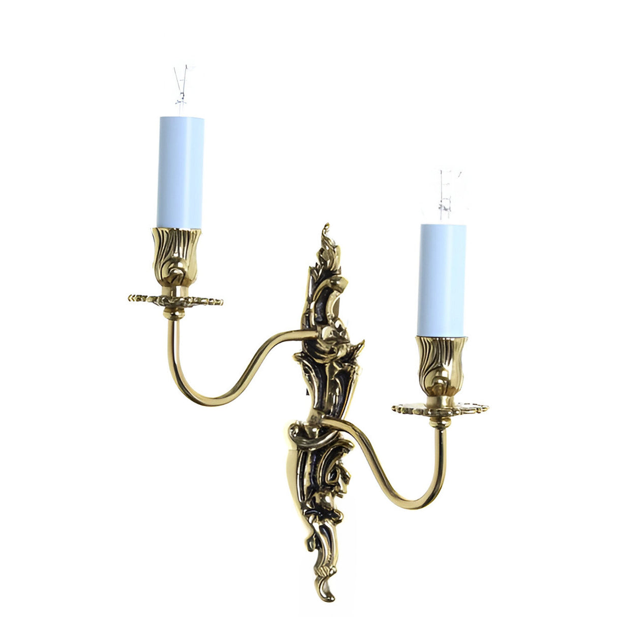 Dauren V2 2 Light Solid Brass Wall Light - Polished Brass
