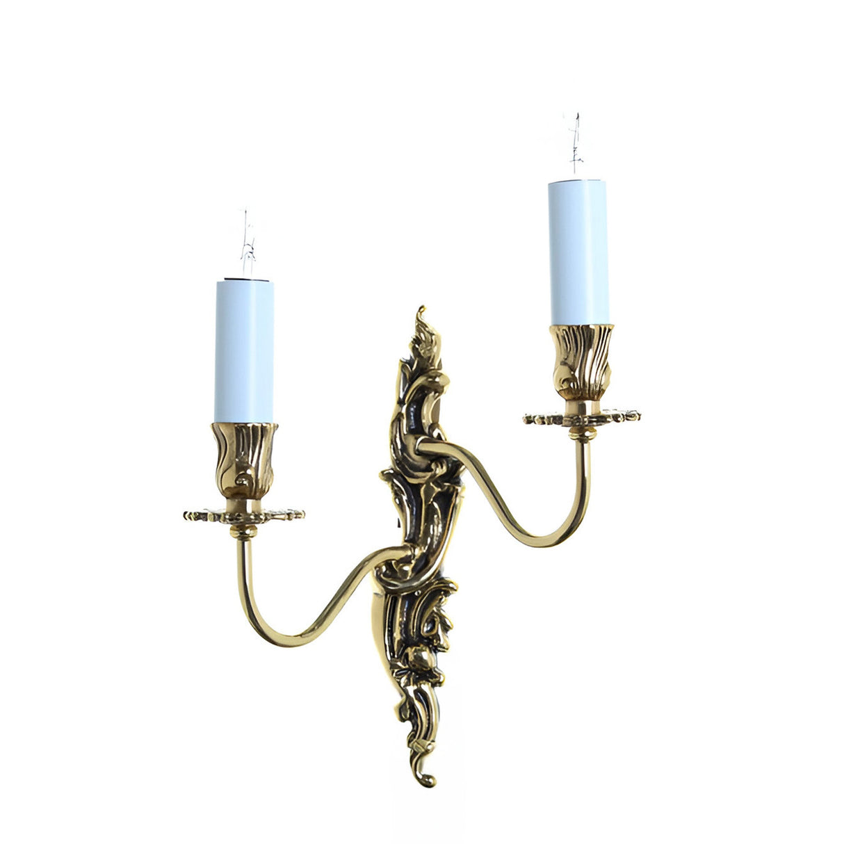 Dauren V1 2 Light Solid Brass Wall Light - Polished Brass