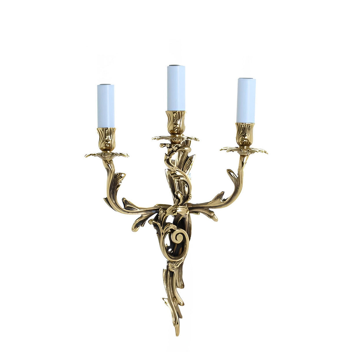 Luen 3 Light Solid Brass Wall Light - Polished Brass