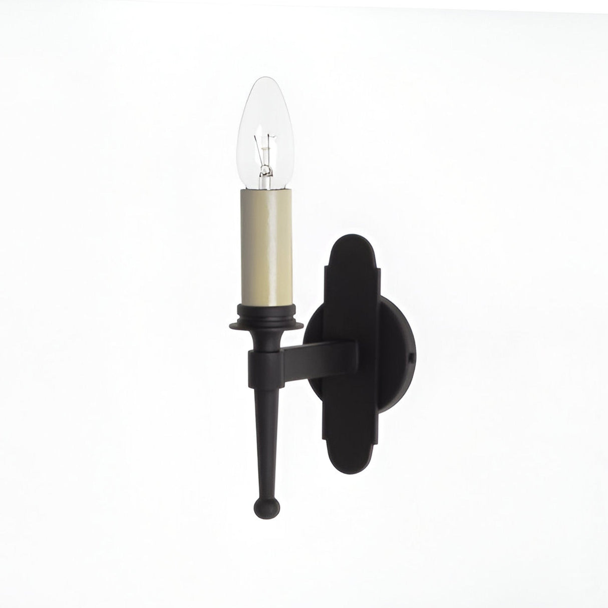 Heathwood 1 Light Iron Wall Light - Matt Black