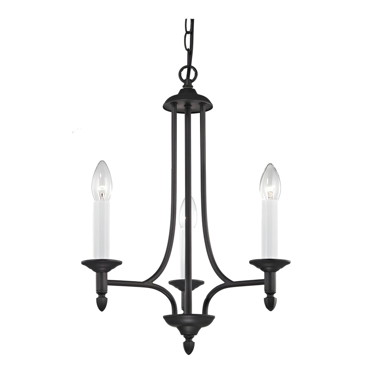 Halstead 3 Light Chandelier - Black