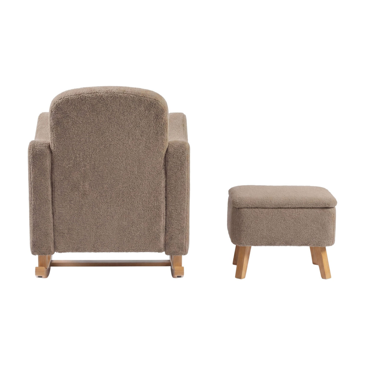 Soother Rocking Nursing Chair & Footstool Set - Biscuit