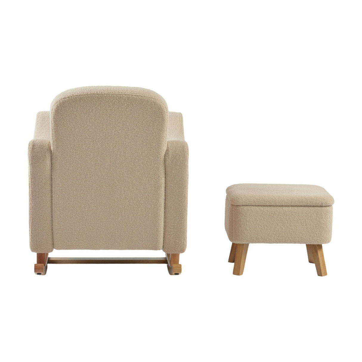 Soother Rocking Nursing Chair & Footstool Set - Oat