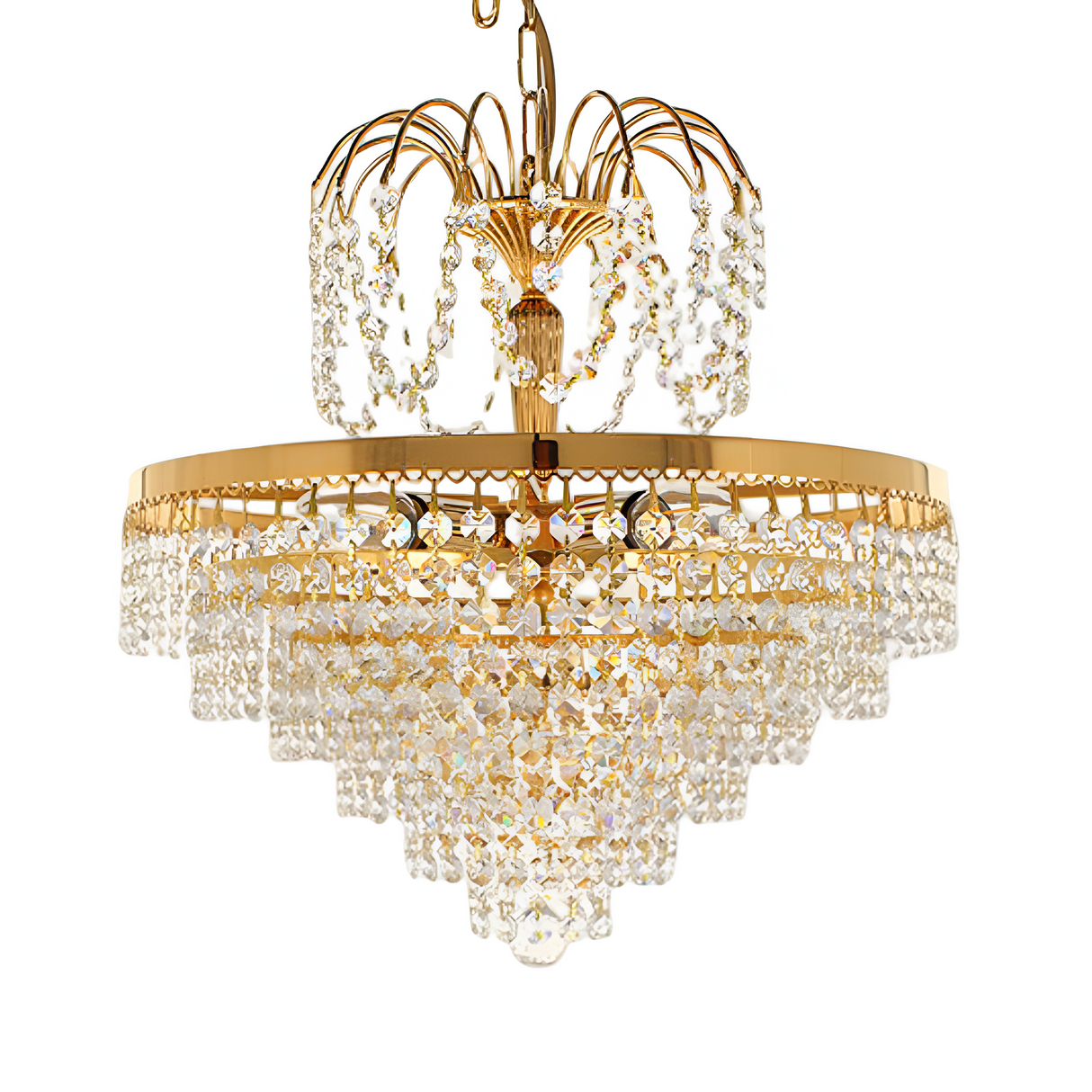 Brelan 5 Light Strass Chandelier - Gold