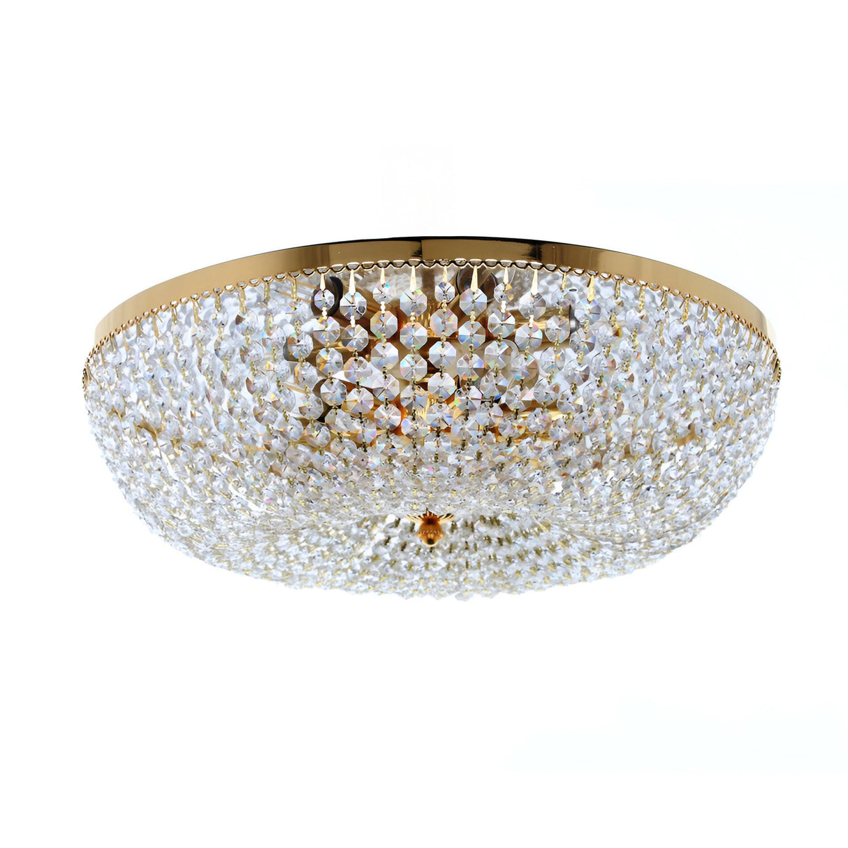 Essenra 6 Light Strass Gold Plated Flush Light - Gold