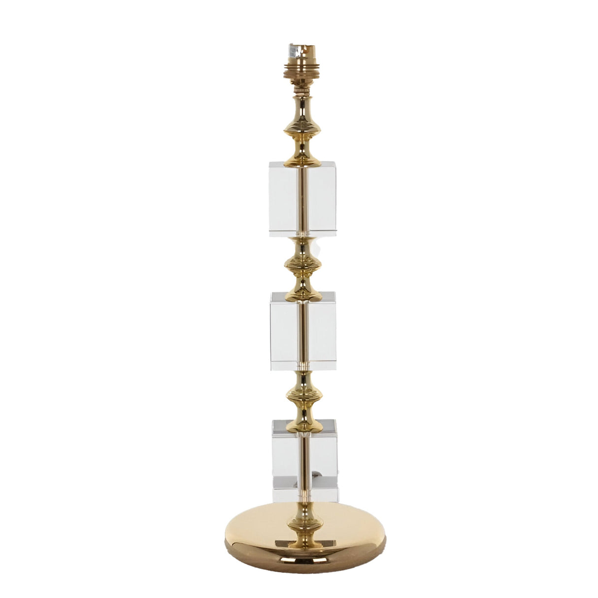 Bostin 1 Light Cube Column Crystal Table Lamp - Gold