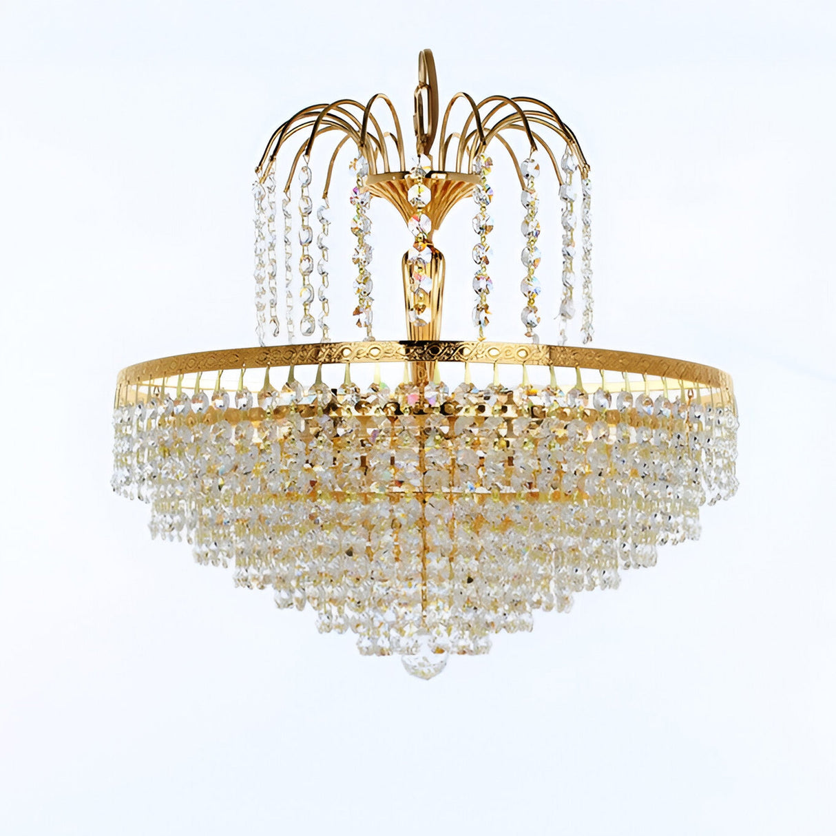 Beltan 5 Light Strass Crystal Chandelier - Gold Plated