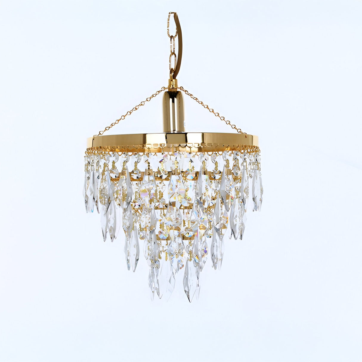 Halden 1 Light Lead Crystal Pendant Light - Gold