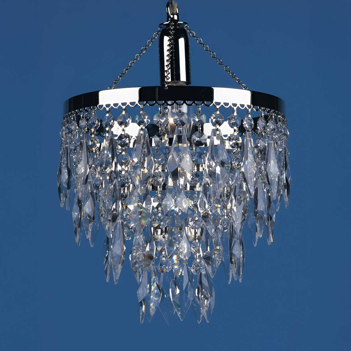 Halden 1 Light Lead Crystal Pendant Light - Nickel