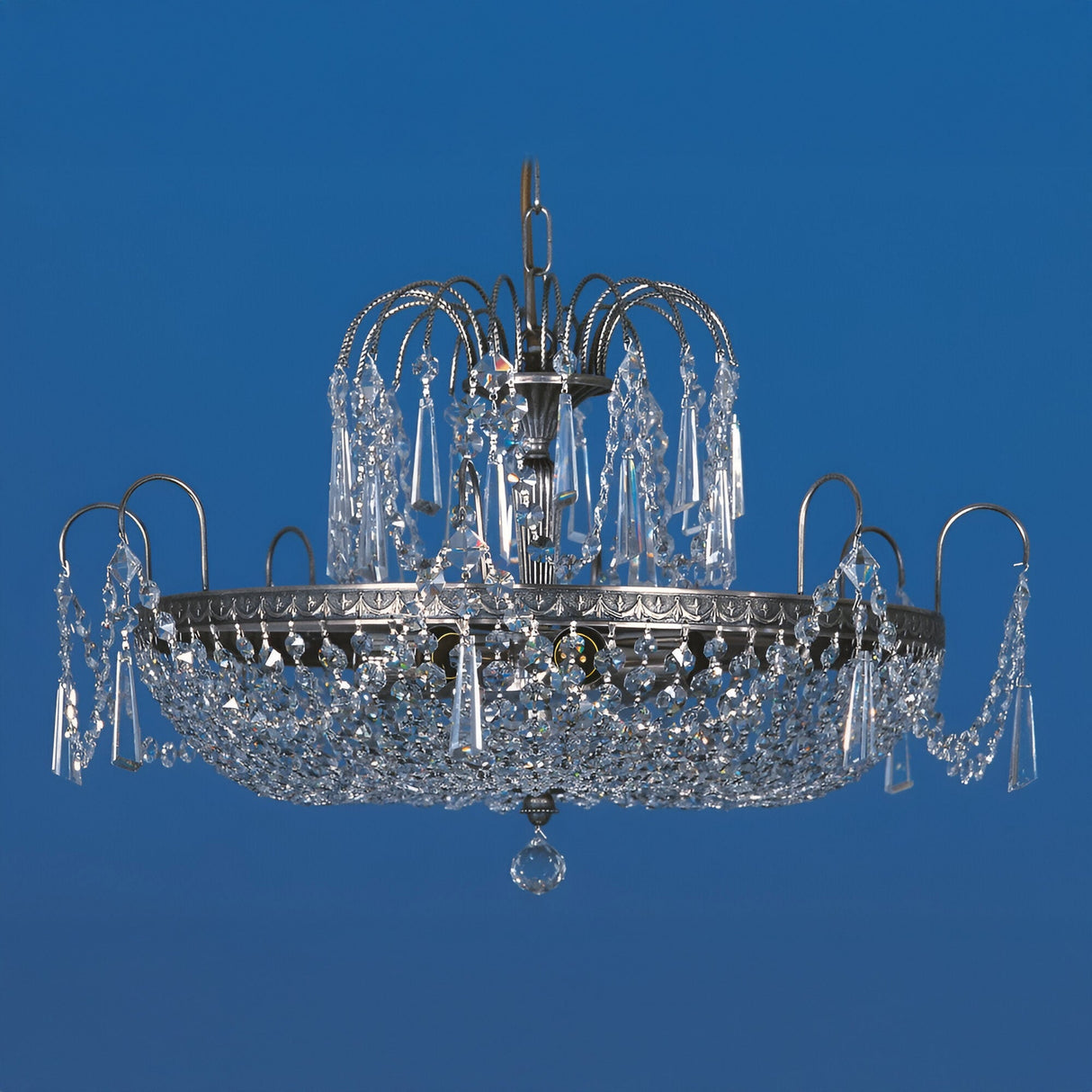 Roston 6 Light Lead Strass Crystal Chandelier - Antique Nickel