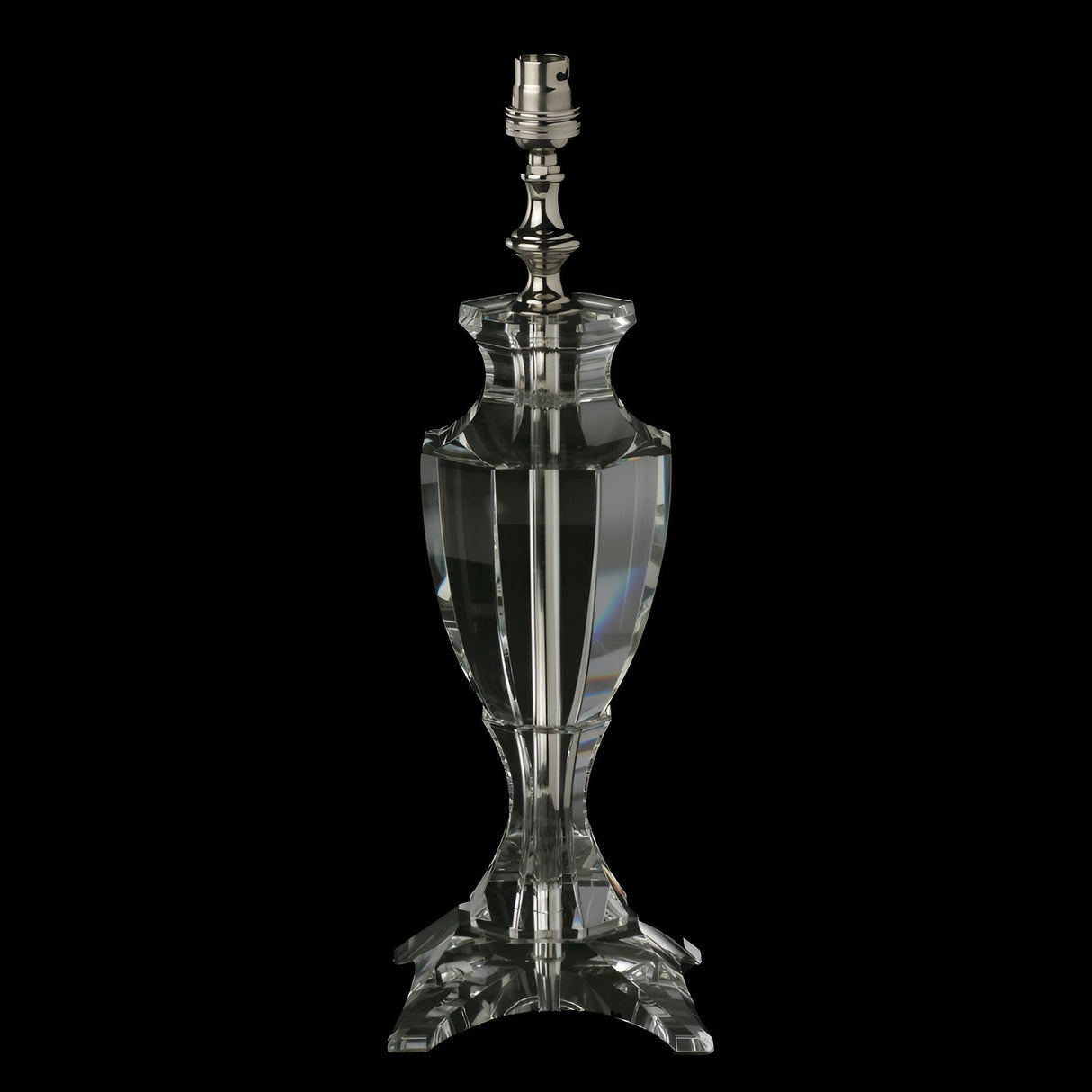 Ulver 1 Light Optical Glass Table Lamp - Nickel