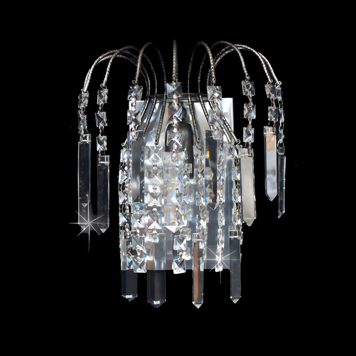 Streamlight 1 Light Strass Crystal Wall Light - Antique Nickel