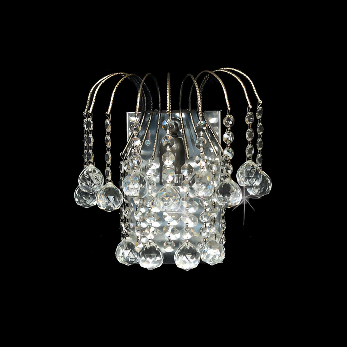 Streamlight 1 Light Strass Crystal Dewfall Wall Light - Antique Nickel