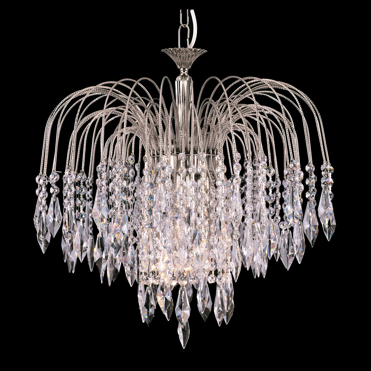 Streamlight 6 Light Strass Strass Crystal Chandelier - Nickel