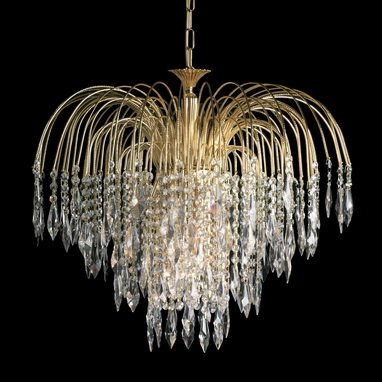 Streamlight 6 Light Small Strass Strass Crystal Chandelier - Gold