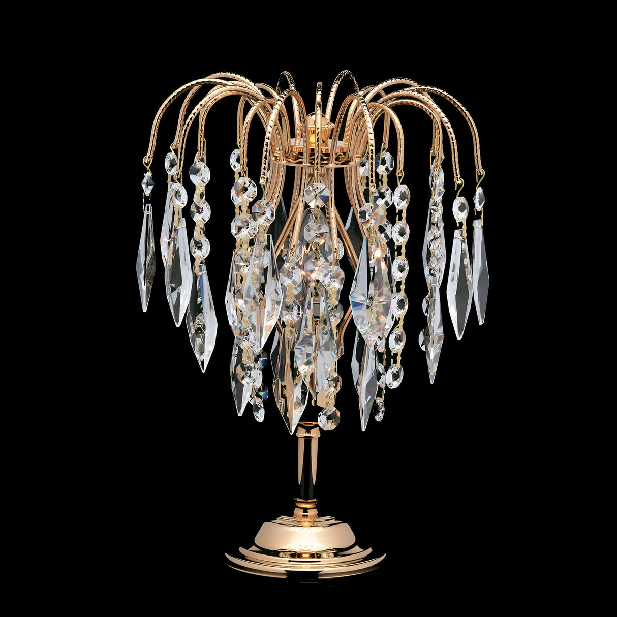 Streamlight 1 Light Strass Crystal Table Lamp - Gold