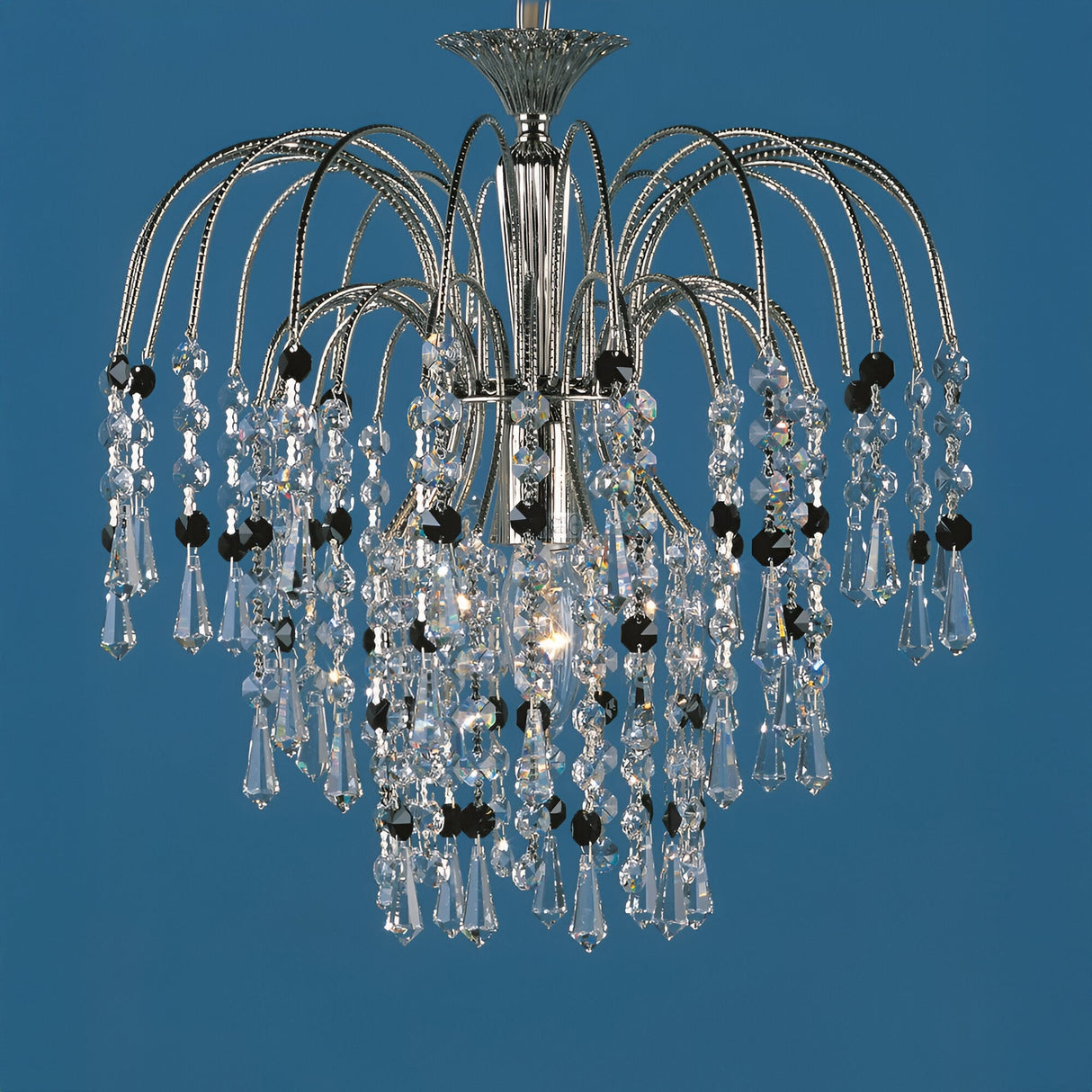 Streamlight 1 Light Small Strass Crystal Chandelier - Nickel