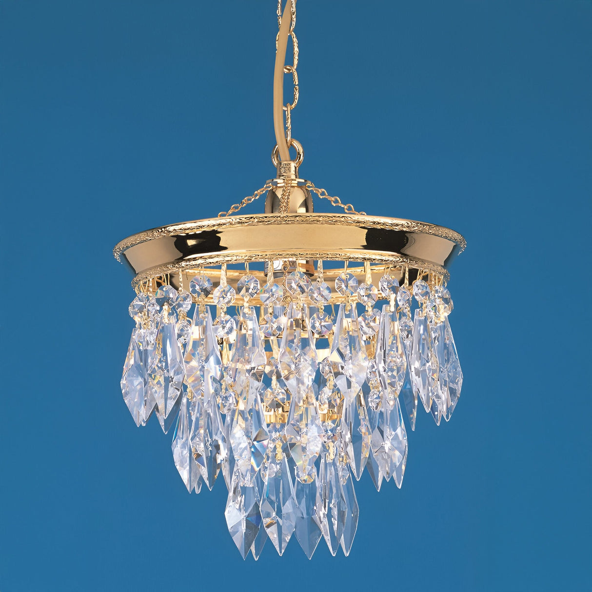 Brunsen 1 Light Strass Pendant Light - Gold