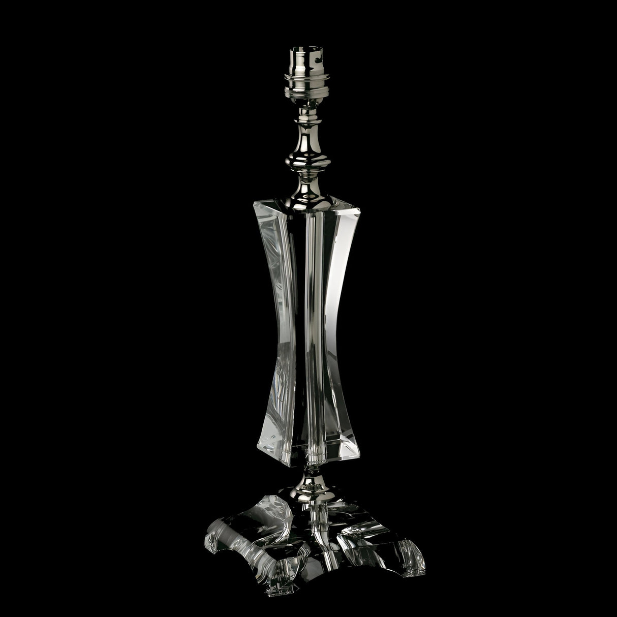 Hamner 1 Light Optical Glass Table Lamp - Nickel