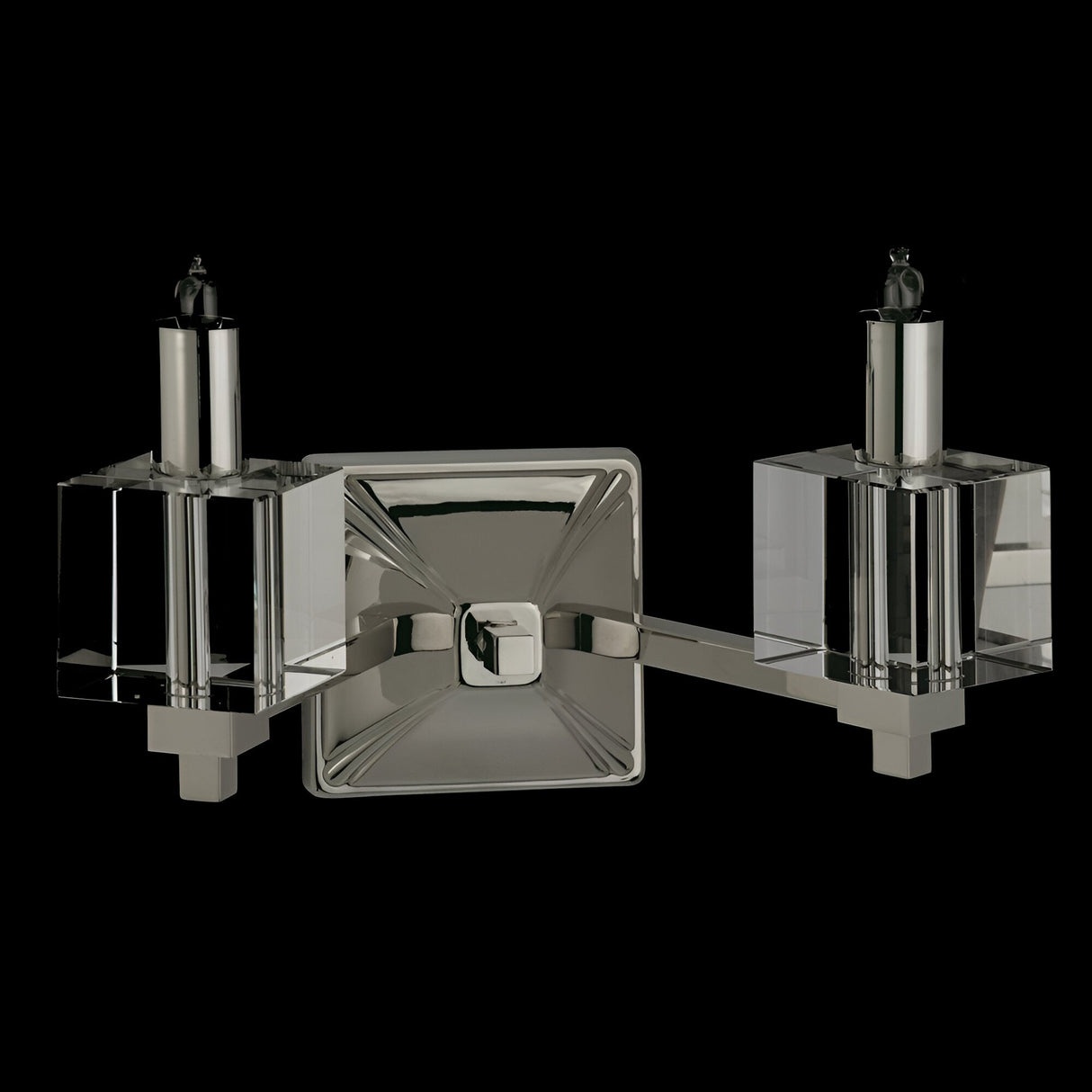 Forma V2 2 Light Optical Glass Wall Light - Nickel