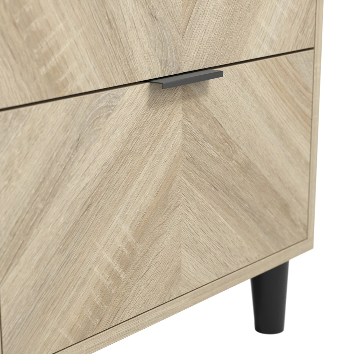 Stockholm 1 Door Wardrobe - Sonoma Oak with Black
