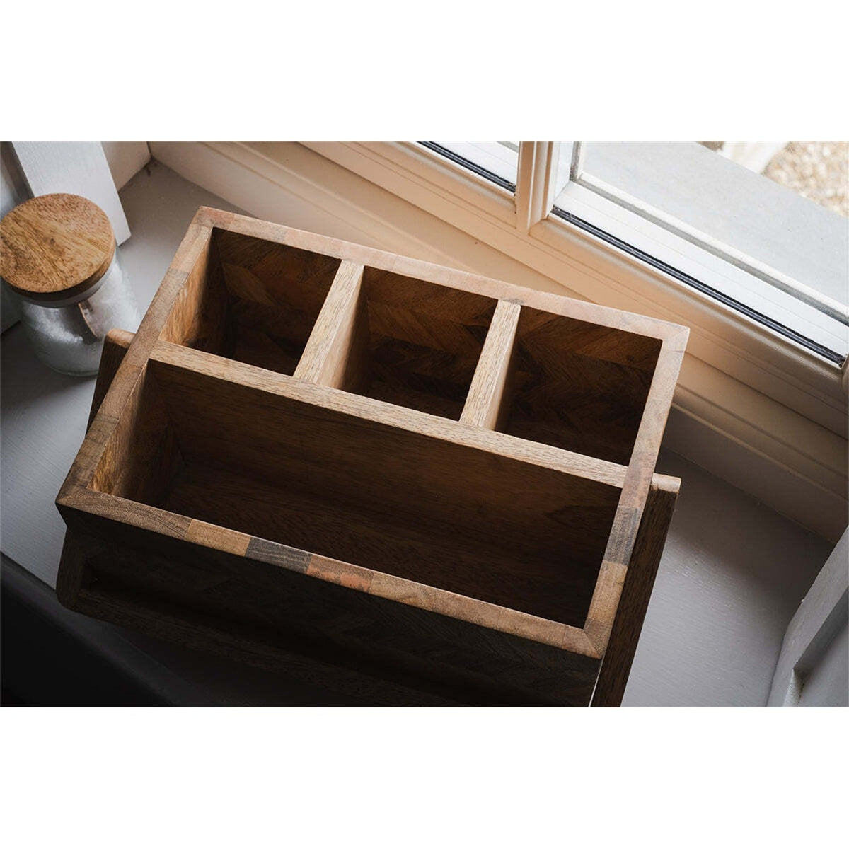 Sukha Marquetry Mango Wood Caddy - Natural