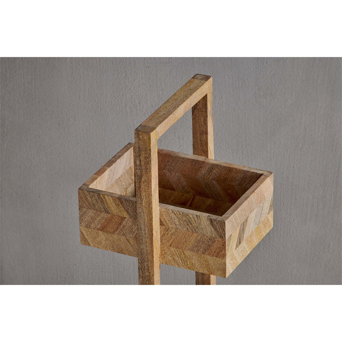 Sukha Marquetry Mango Wood Bathroom Caddy - Natural