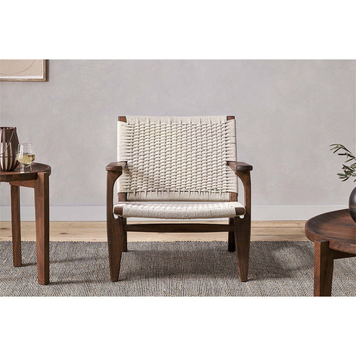 Surat Woven Cotton Rope Armchair - Natural