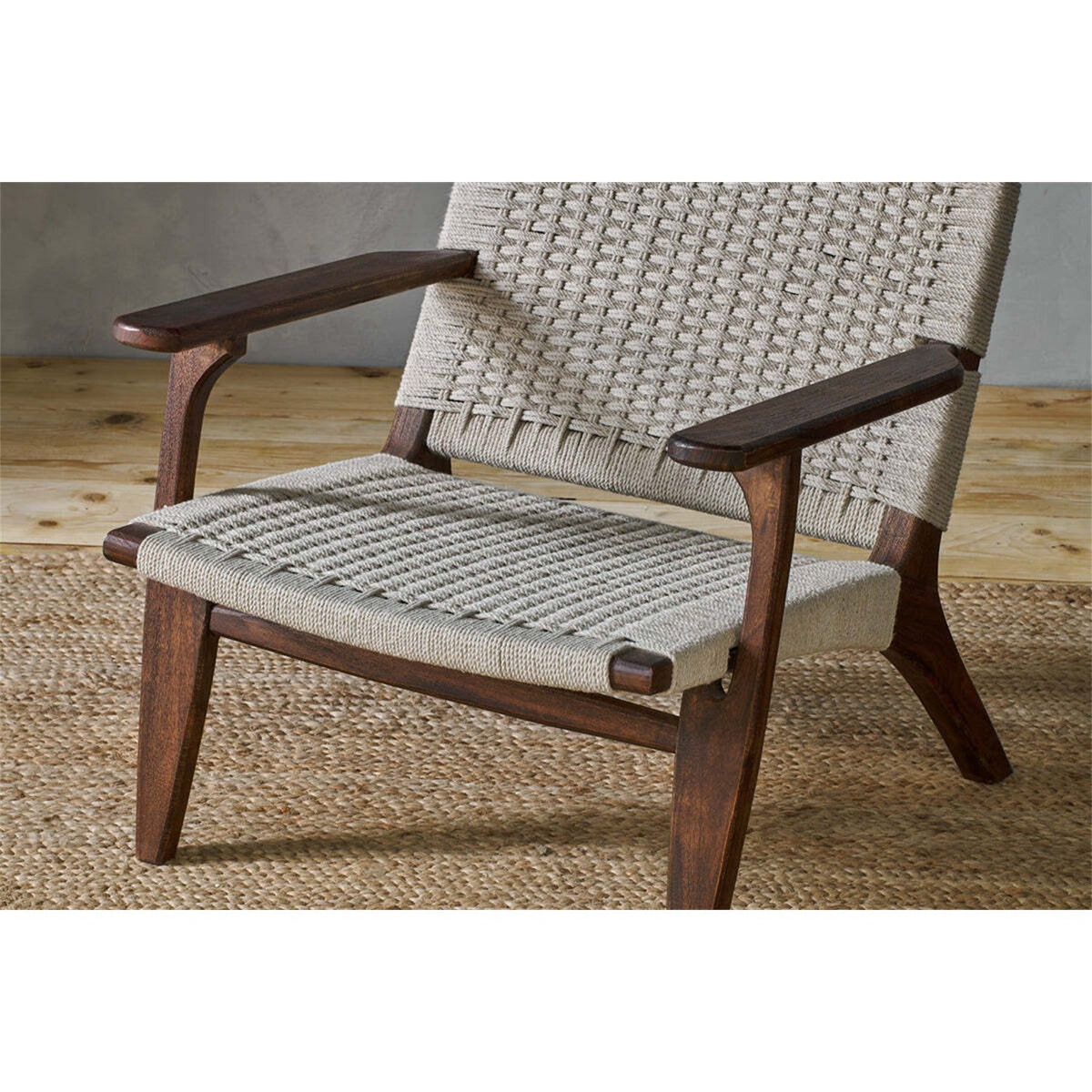 Surat Woven Cotton Rope Armchair - Natural