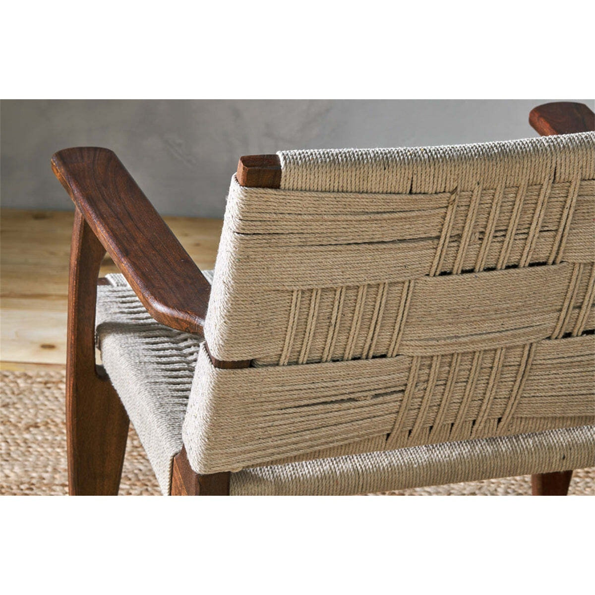 Surat Woven Cotton Rope Armchair - Natural